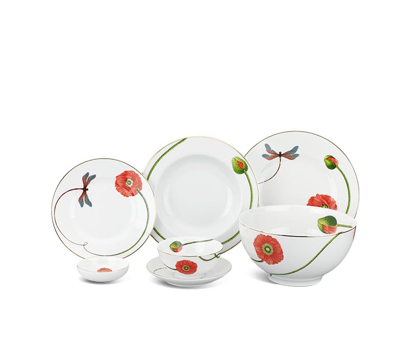 Bộ đồ ăn Âu Á Camellia