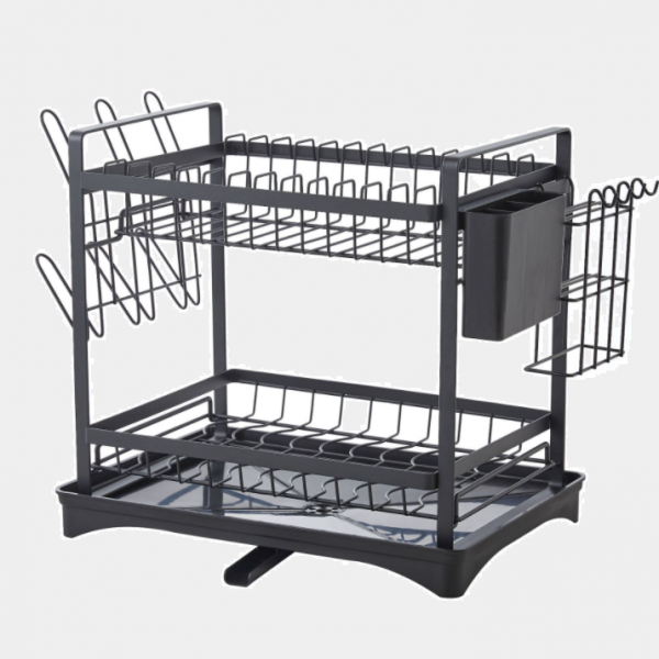 Kệ để chén bát trên bồn rửa tủ bếp 2 tầng