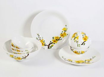 Bộ đồ ăn Daisy Hồng Mai